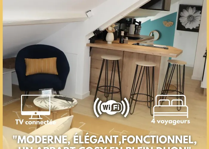 Appart Dijon, 4 Couchages, Centre Ville Historique